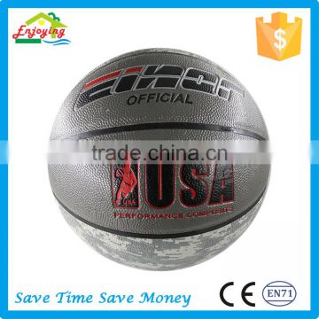 fashion style pu leather wearable and durable blue basketball in bulk