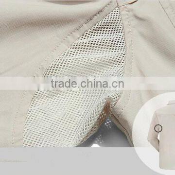 ZX Dual Function Men Shirts Outdoor Khaki Color Fishing Quick-dry Shirts With Long Sleeve photo-5