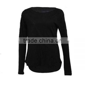 New Design Fashion Cotton Knitting Cotton Long Sleeves Fabric Combination Direct Manufacturer High Quality Skirt Matching Blouse photo-3