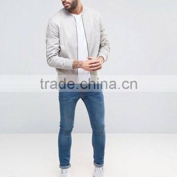 2017 Xinlan High Quality New Design Durable 100% Cotton White Rib Cuffs Running Casual Men Jumper Jacket photo-4