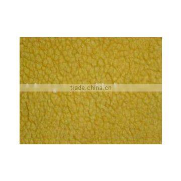 Acrylic/polyester sherpa faux fur solid fleece fabric