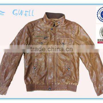 latest style fashion boy pu jacket