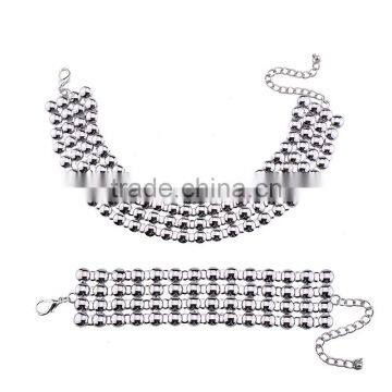 Big Brand Multi Layer Alloy Beads Choker Necklace for Women Clothes Accessories photo-5