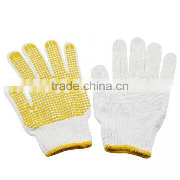 10gauge White Industrial PVC Dotted Cotton Hand Gloves photo-3