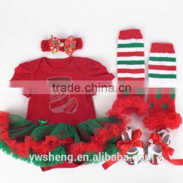 Wholesale christmas romper set 4 piece suit for giris