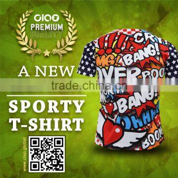 Wholesale OEM Sportswear Men's Crew Neck Quick Dry Fabric Tshirt
