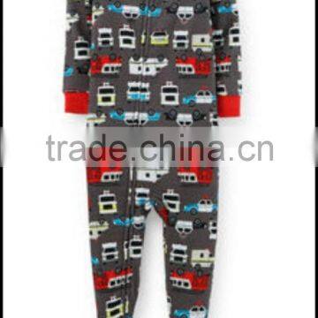 Wholesale brand new boys winter footed pajamas cotton jumpsuits One piece