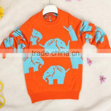 2016 winter new design knitted pattern children 100% cashmere pullover knitwear