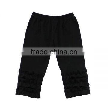 Wholesale Toddler Leggings Fitting Ruffle Boutique Girls Pants Kids Cotton Pants photo-4