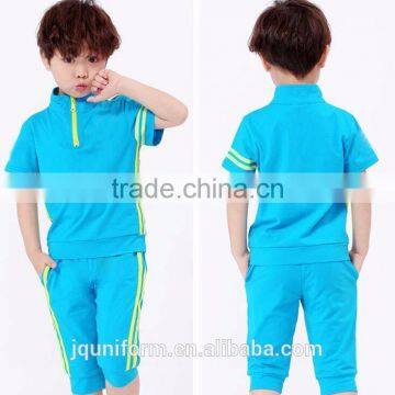 Primary Student Summer School Uniform Kids' Sports PE Knit photo-2