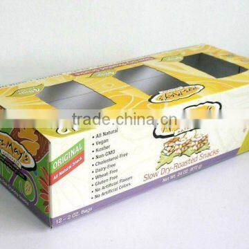 Open window hard cardboard snack box(bp02)