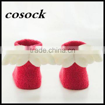 Rainbow Color Baby Clothes Little Angel Fuzzy Non-slip Socks for Newborn Infant photo-4