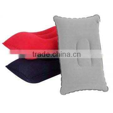 1pc Outdoor Portable Folding Air Inflatable Pillow Double Sided Flocking Cushion for Travel Plane Hotel Hot Worldwide photo-2