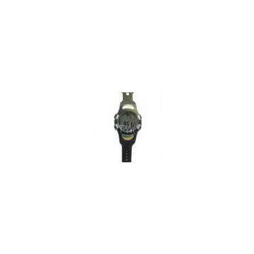 Electronic Waterproof Wrist Watch With 1/100 Second Chronograph