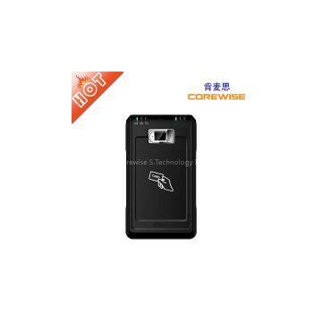 Handheld fingerprint reader and RFID reader