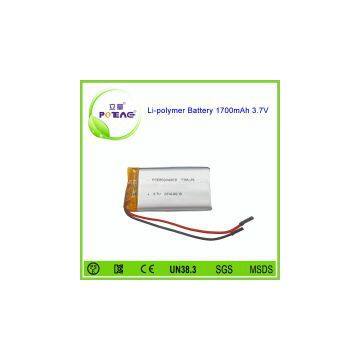 604060 3.7v 1700mah rechargeable li-polymer battery manufacturer