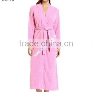 kimono collar 100% cotton terry bathrobe customer logo