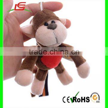 CE Certificated Custom Plush Animal Keychain Monkey Toy Plush Keychain photo-3