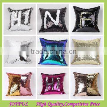 Home Decorative Throw Pillow Case Mermaid Sequin Pillow