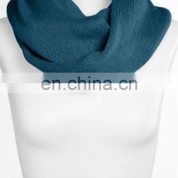 2014 ladies' fashionable double layers warm knitted neck warmer snood in pure color