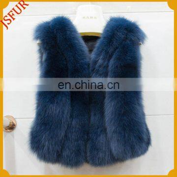 Customized Colour Manufacturer Wholesale Lady Vest Genuine Fox Fur