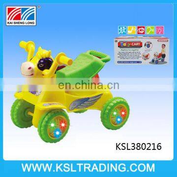 Plastic lovely caw walker baby with light and music for children