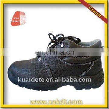 Industrial Cow grain leather Safety Shoes with Sliver eyelets