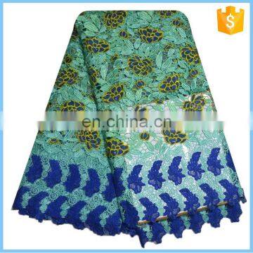 Multicolor 100%polyester Gold,purple,teal Nigerian Swiss French Cord African Guipure Lace Fabric for Aso Ebi LW5010002 photo-2