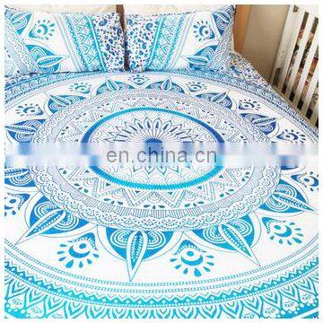 Queen Indian Mandala Tapestry Hippie Wall Hanging Throw Bedspread Wall Hanging Tapestry with Pillows Cover