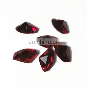 Special shape Galactic with China red flat back crystal decorative stone