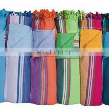 Towel Kikoy - 100% Pure Cotton Kikoy With Towel, Kenyan Kikoy