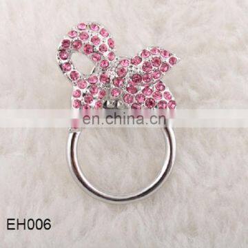 Pink bow Crystal Eye Glass magnetic clip holder NEW magnetic eyeglass holder