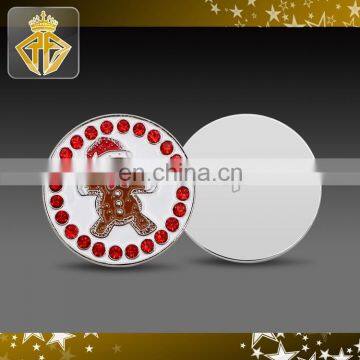 Christmas Snowman Golf Ball Markers with Crystals