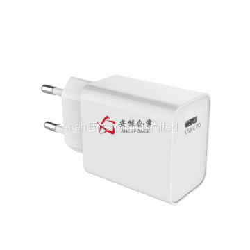 18W EU Plug USB C PD Charger Level VI IEC60950 GS CE ROHS Approval