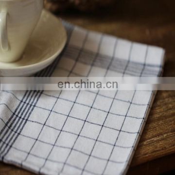 wholesale cheap linen printed grid tea towel