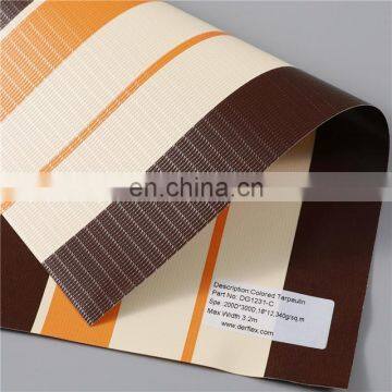 Tensile sunshade pvc laminated tarpaulin and strip tarpaulin awning fabric