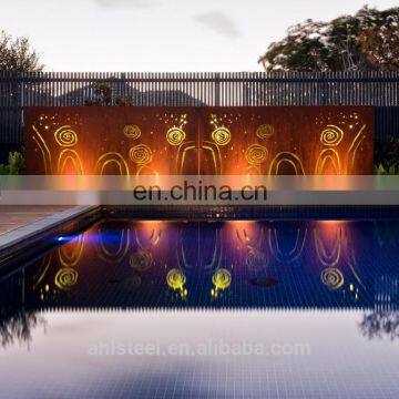 garden decor laser cut outdoor metal privacy screen in corten