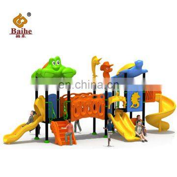 Ocean Playground Outdoor Playground Equipment For Kids Plastic Slides