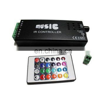 24 Keys IR RGB Music Controller 3 channels Aluminum Shell  IR remote controller 12-24V