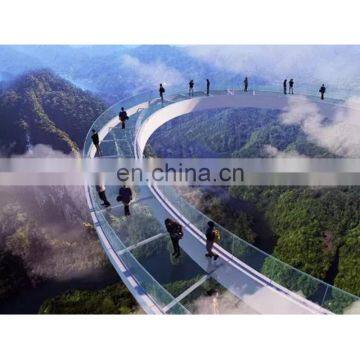 Glass manufacturer high quality custom safety laminated china glass bridge