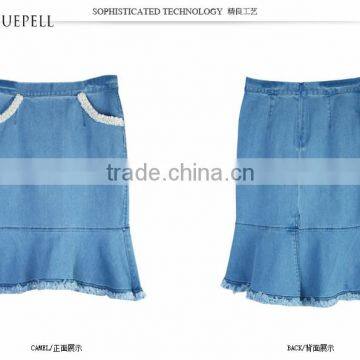Hot Sell Ladies Latest Denim Skirt photo-2