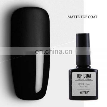 Yayoge High Quality Gel Matte Top Coat No Wipe Gel Top Coat For Wholesale Polish Gel