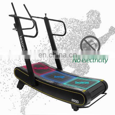 wholesale Innovative  gym equipment with high-end instrument and magnetic resistance bar best price commercial curved treadmill