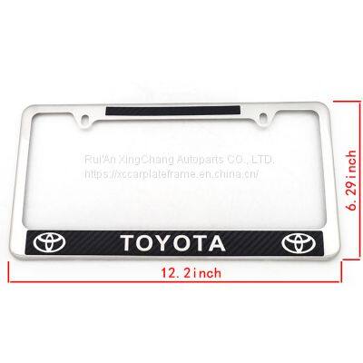 American Stainless Steel Carbon Fiber License Plate Frame U.S. Regulatory License Frame Metal Car License Plate Frame photo-5