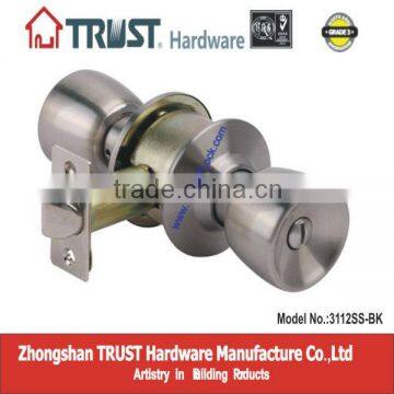3112:TRUST ANSI Grade 3 Cylindrical Privacy Knob Lock