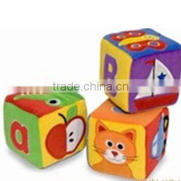 stuffed plush cube baby toy