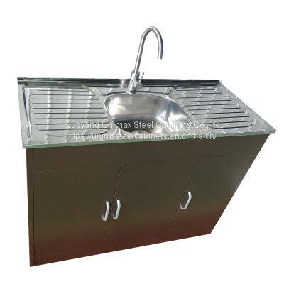 Construction Building Material Contactors Kitchenette Metal Sink Base Cabinet