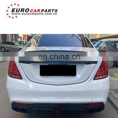 S class W222 rear spoiler B style s320 s350 s450 s500 s560 2014-2020y dry carbon fiber material back spoiler and trunk spoiler