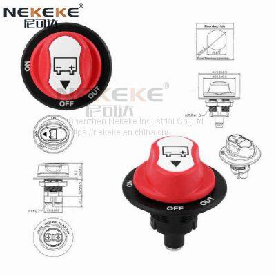 NEKEKE 50V 50A CONT 75A On/Off Battery Switch for Car Boat Truck photo-5