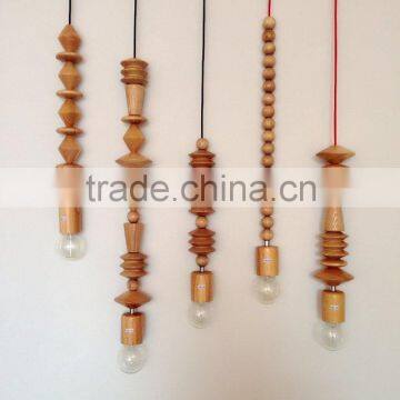 Modern hot sale wood beaded chandelier